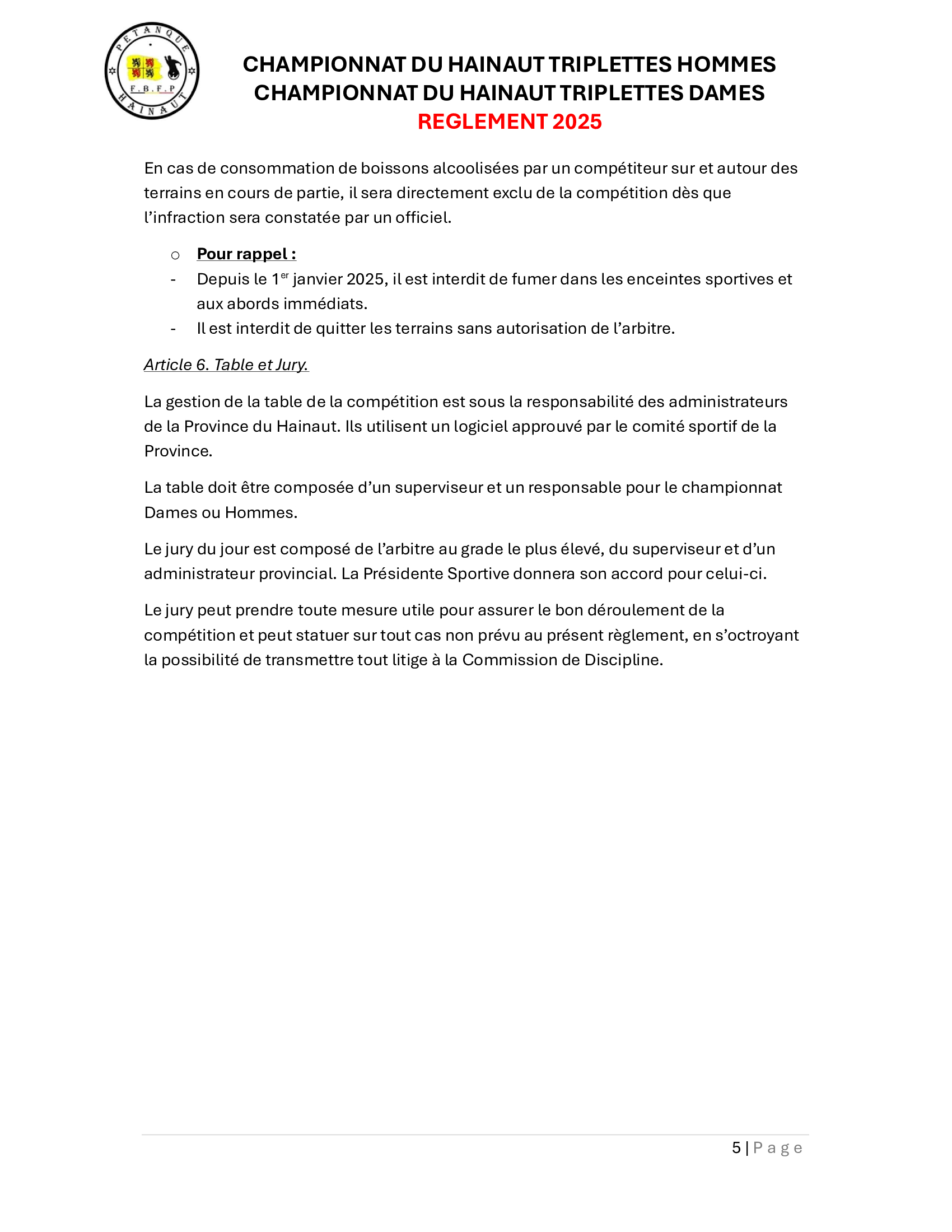 5 championnat hainaut ete triplette