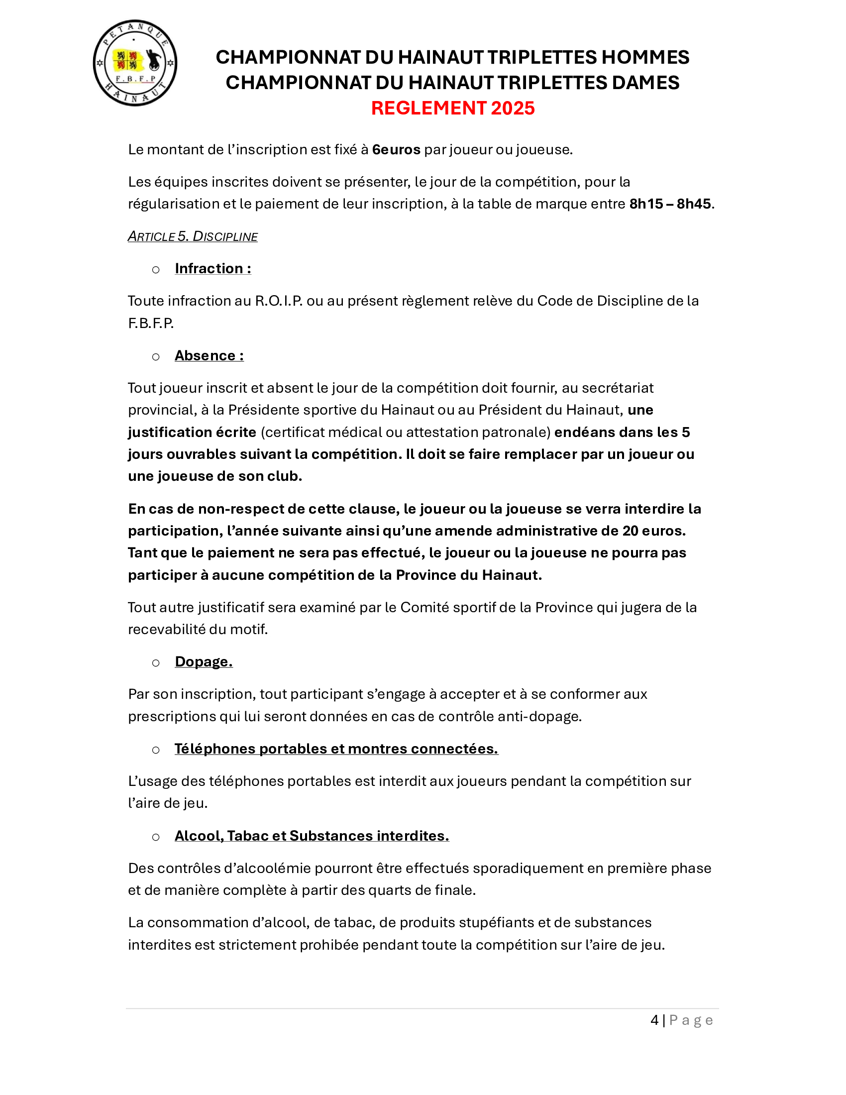 4 championnat hainaut ete triplette