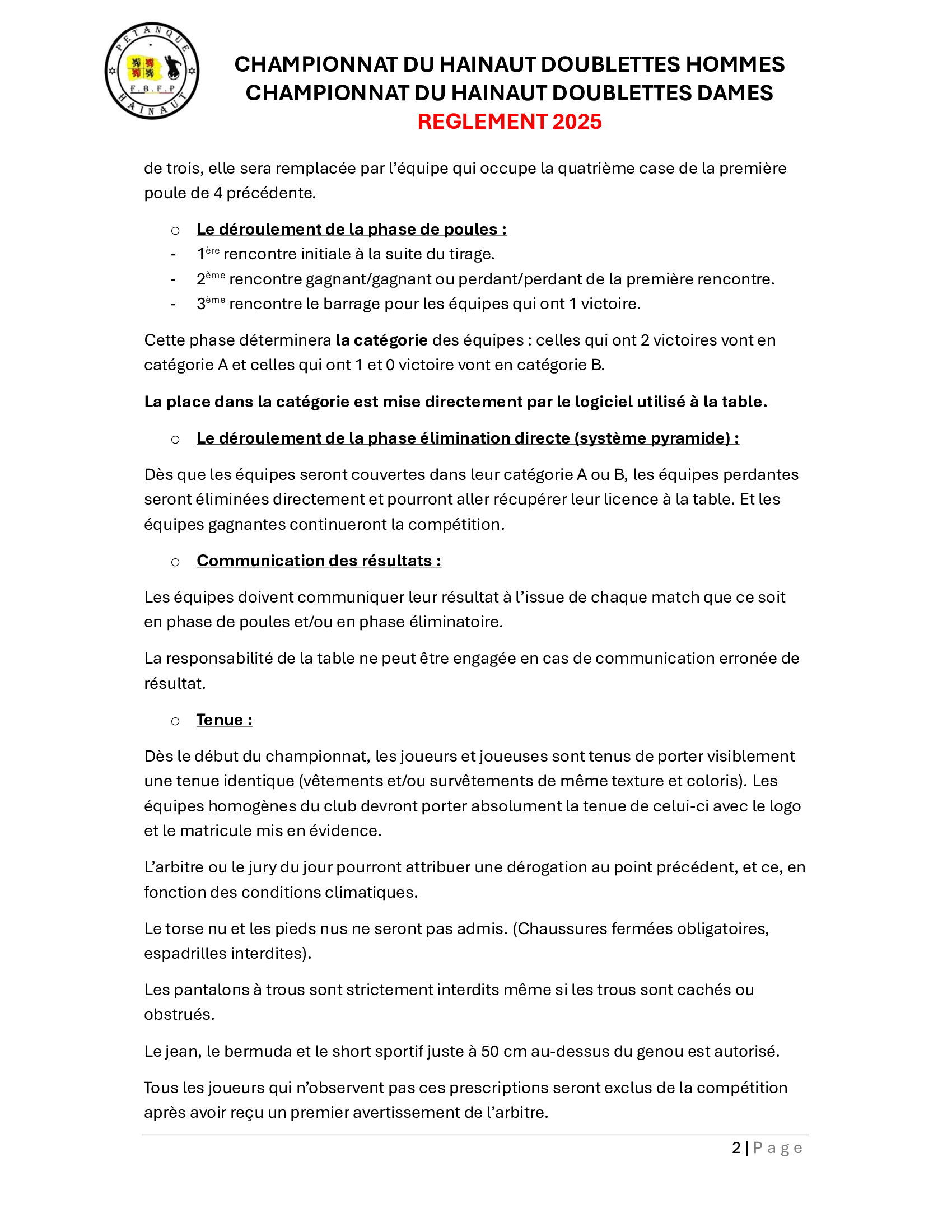 2 championnat hainaut ete doublette