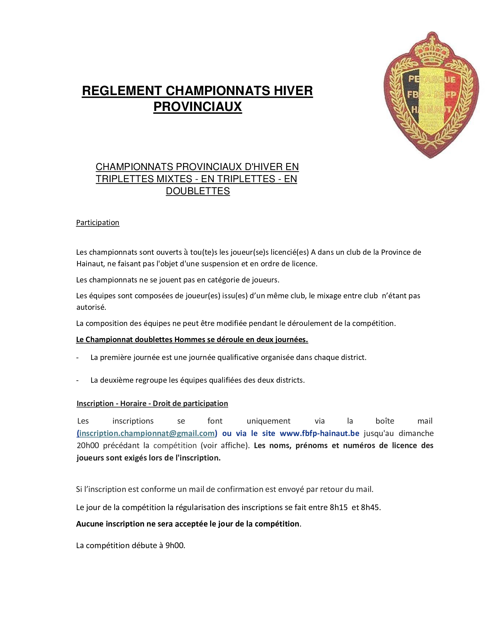 1 championnat hainaut