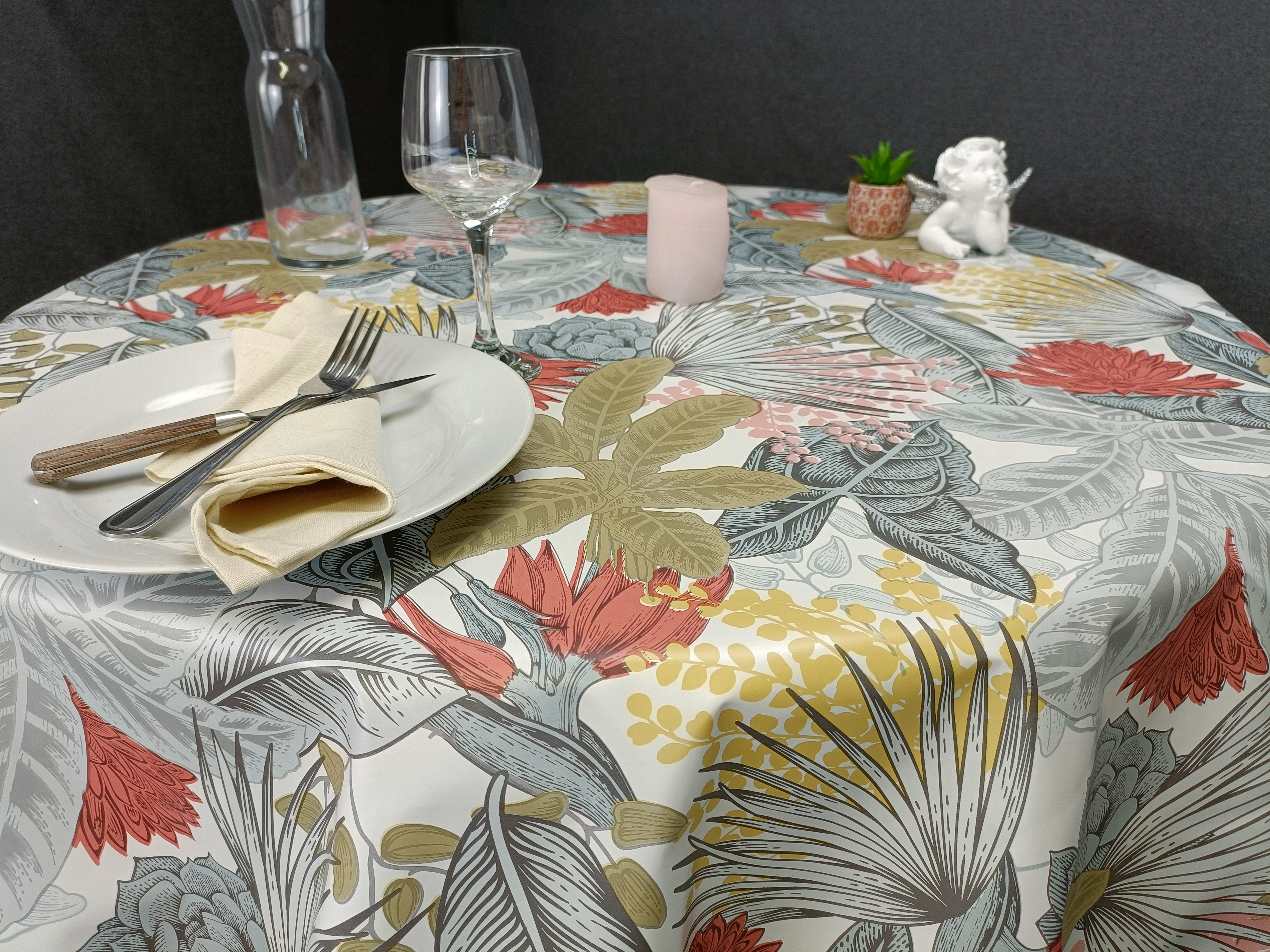 Toile cirée Ronde 160cm - Ronde Des Nappes