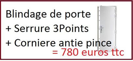 Blindage de porte prix