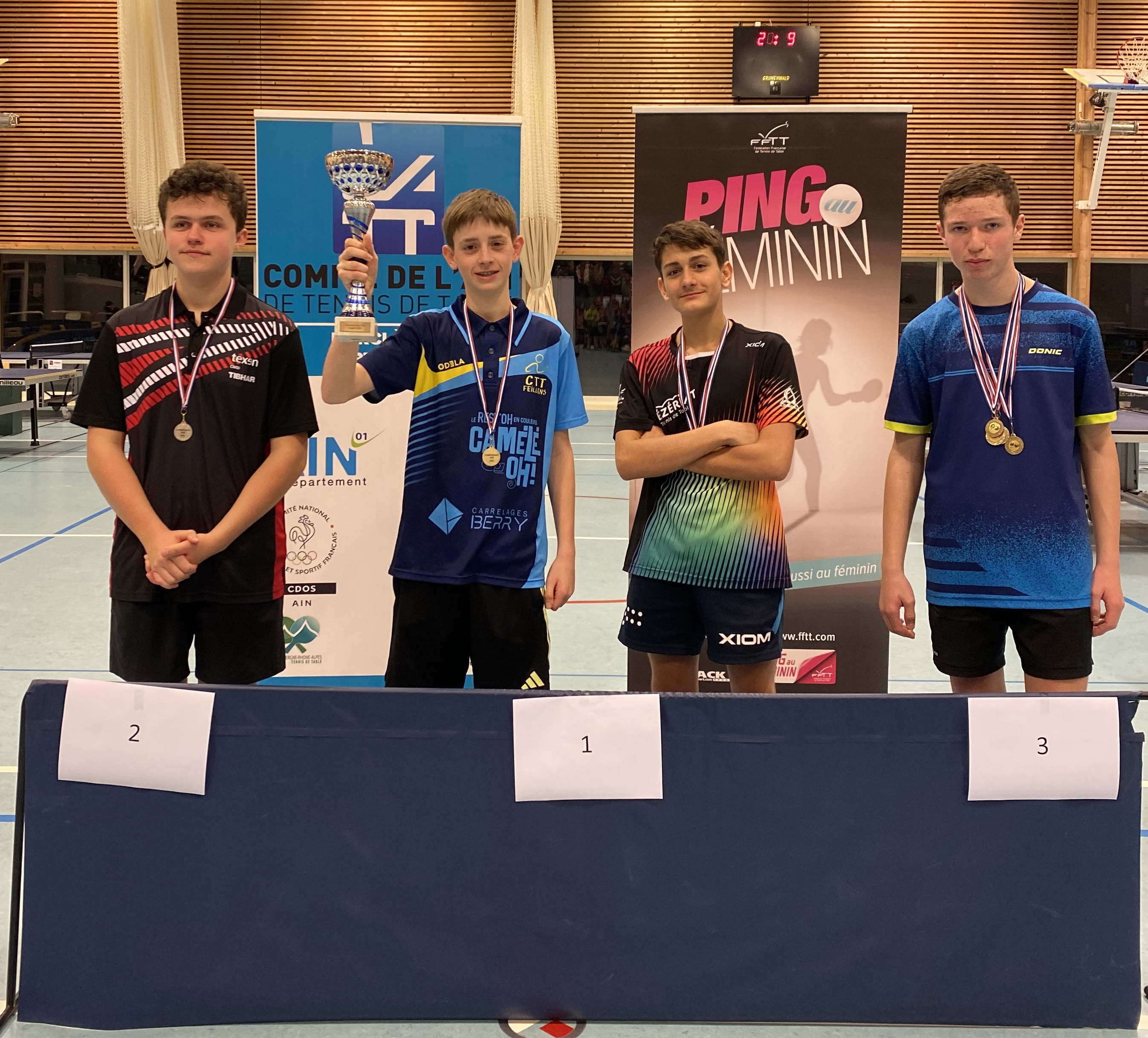 Cat. -15 ans - Martin B. - CHAMPION de l'Ain 