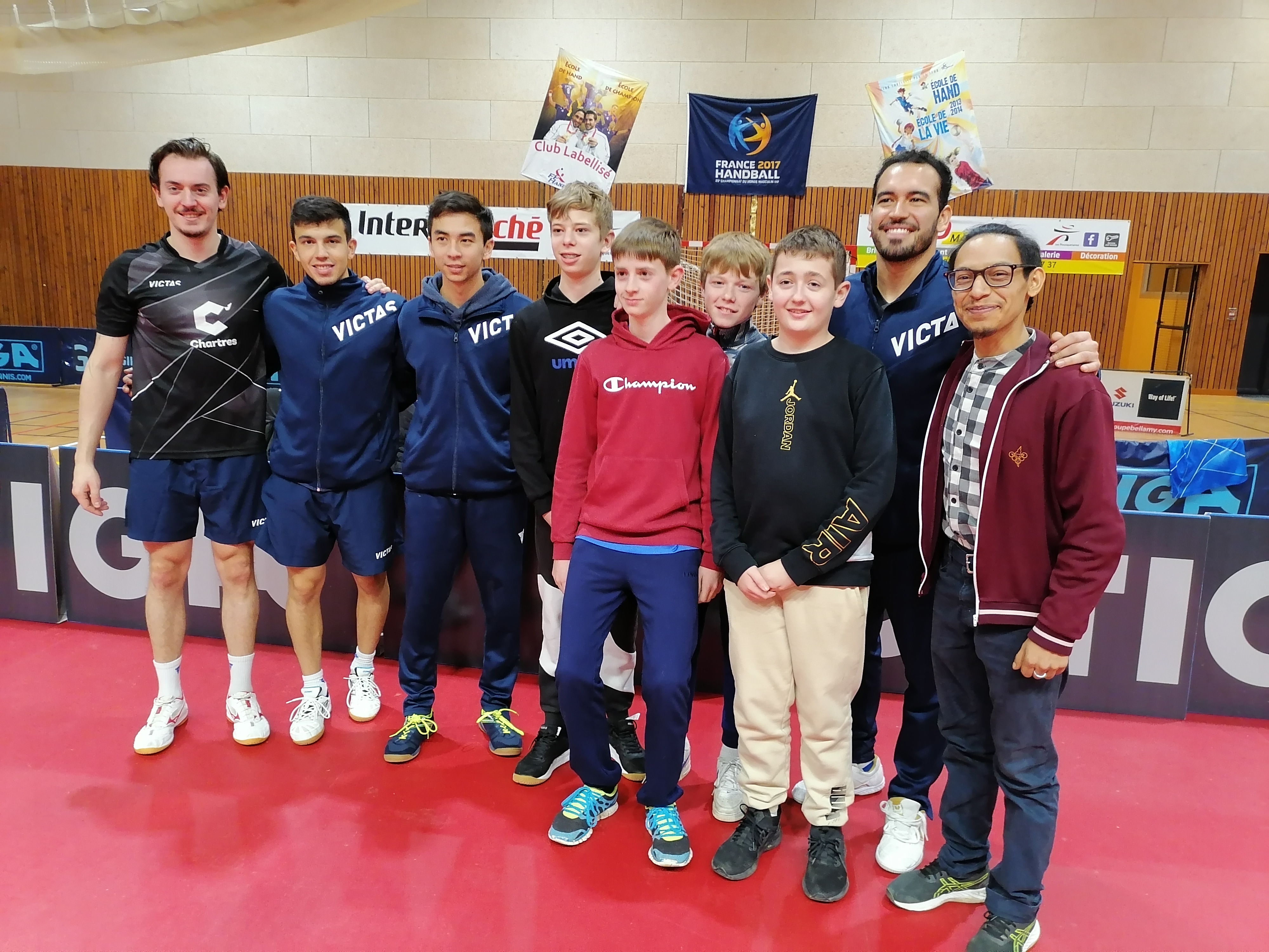 Avec les joueurs de CHARTRES