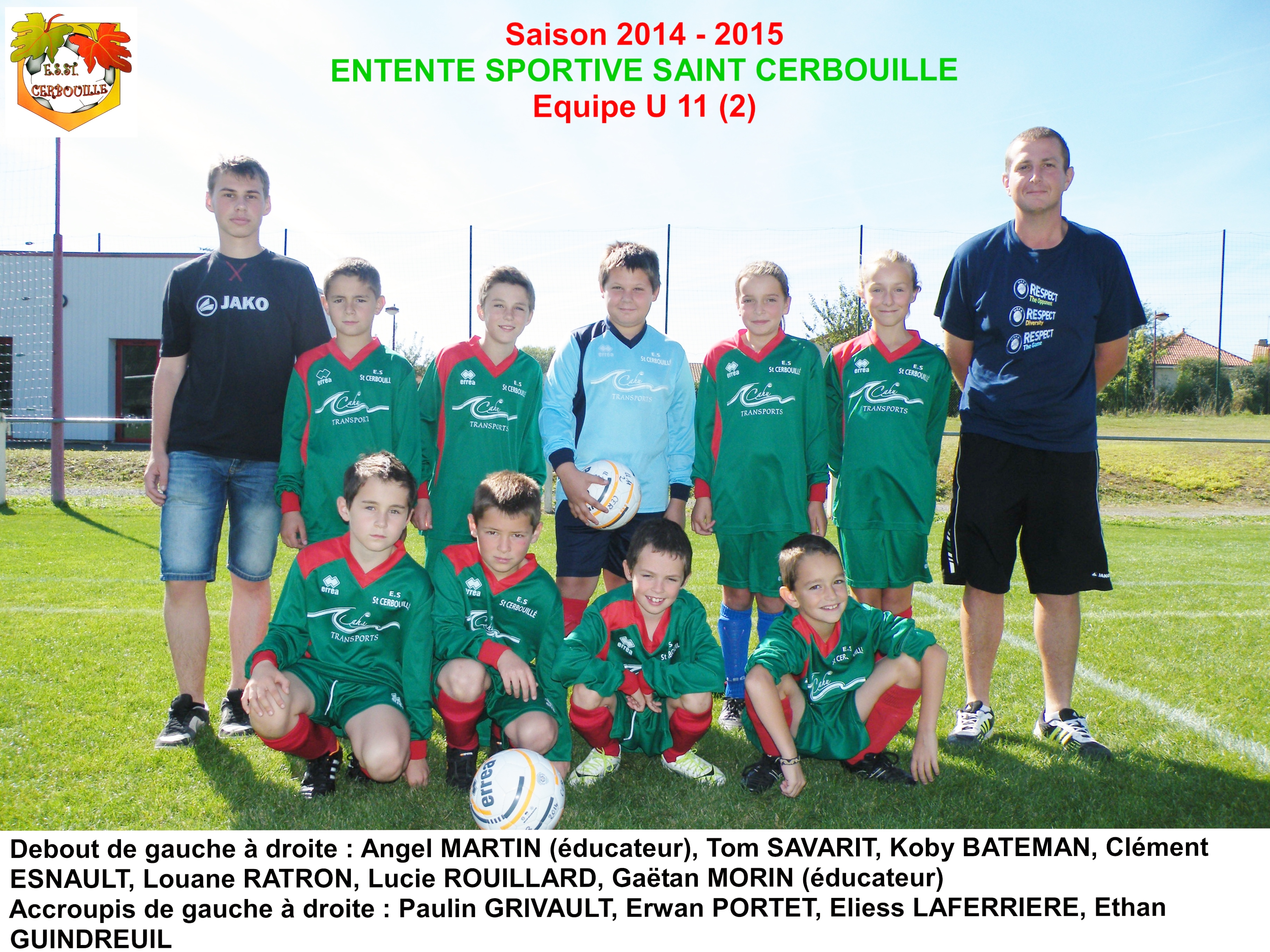 U 11 2 saison 2014 2015 avec noms