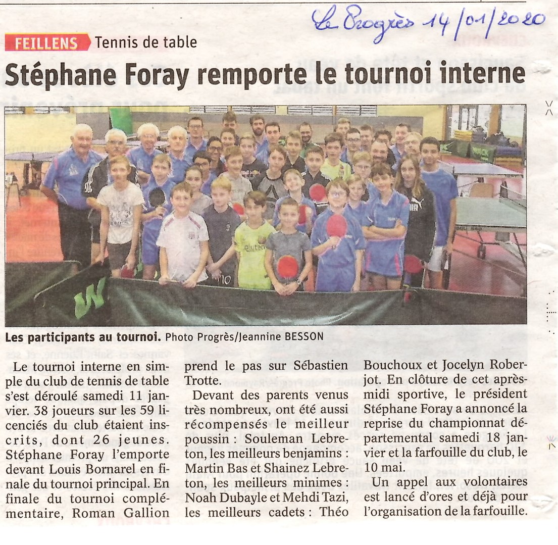 PROGRES 14 janvier 2020