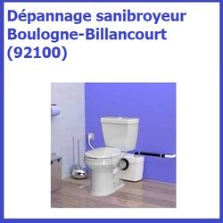 Dépannage sanibroyeur Boulogne-Billancourt (92100)