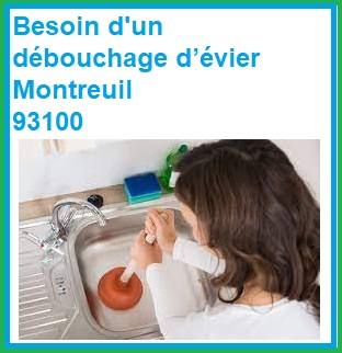 Besoin d’un débouchage d'évier à Montreuil