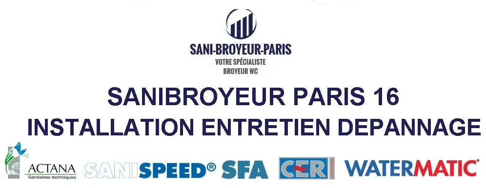 Sanibroyeur WC Paris 16