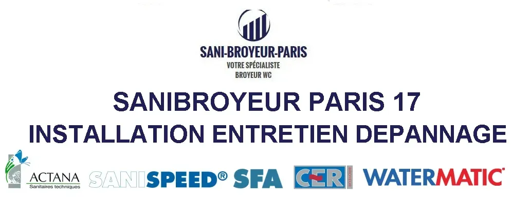 Sanibroyeur WC Paris 17