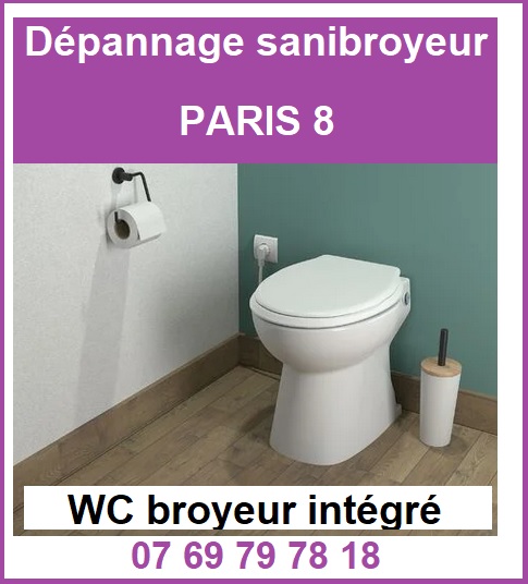 depannage sanibroyeur paris 8 - wc broyeur intégré