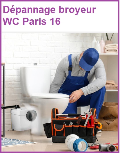 Dépannage broyeur WC Paris 16