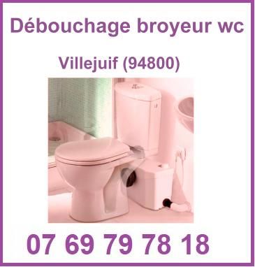 Débouchage broyeur WC Villejuif (94800)
.


