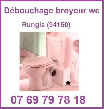 Débouchage broyeur WC Rungis (94150)
