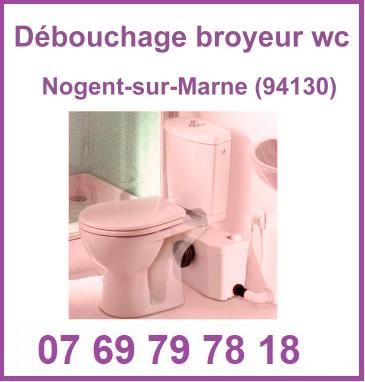 Débouchage broyeur WC Nogent-sur-Marne (94130)



