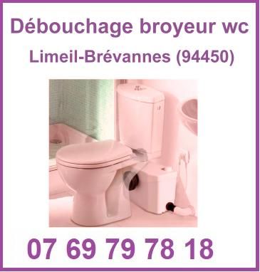 Débouchage broyeur WC Limeil-Brévannes (94450)
