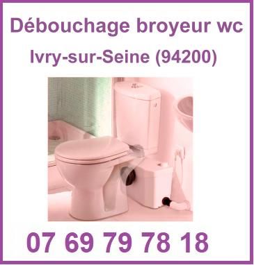 Débouchage broyeur WC Ivry-sur-Seine (94200)

