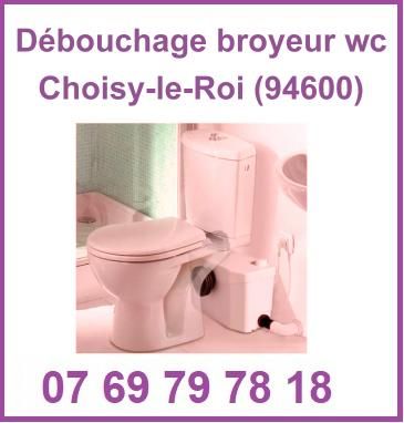 Débouchage broyeur WC Choisy-le-Roi (94600)

