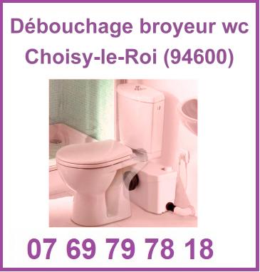 Débouchage broyeur WC Choisy-le-Roi (94600)

