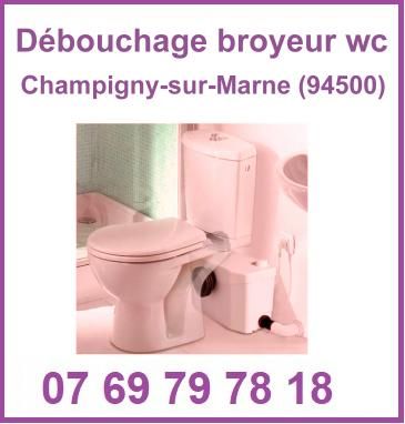 Débouchage sanibroyeur à  Champigny-sur-Marne (94500) : qui contacter ? 