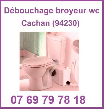 Débouchage broyeur WC Cachan (94230)
