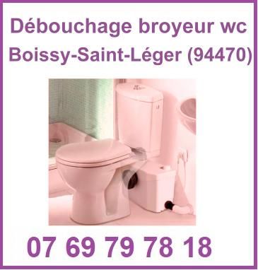 Débouchage broyeur WC Boissy-Saint-Léger (94470)


