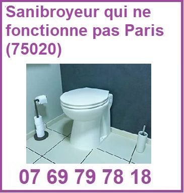 Sanibroyeur qui ne fonctionne pas Paris (75020)