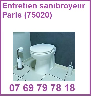 Entretien sanibroyeur Paris (75020)