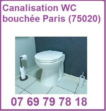 Canalisation WC bouchée Paris (75020)