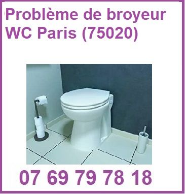 Problème de broyeur WC Paris (75020)