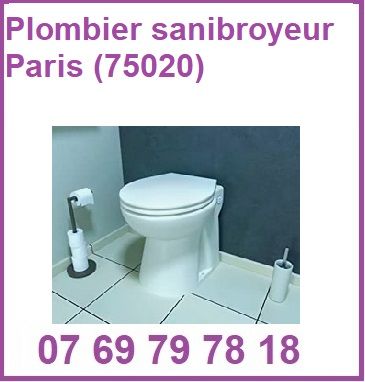 plombier sanibroyeur Paris (75020)