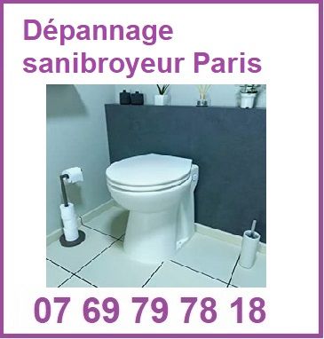 dépannage sanibroyeur Paris : tarif à partir de 39€ déplacement et 39€ main d'oeuvre