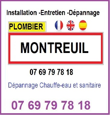 Plombier Montreuil : à partir de 39 € 