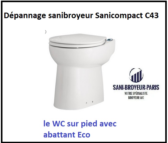 dépannage sanibroyeur sfa c43 paris 17