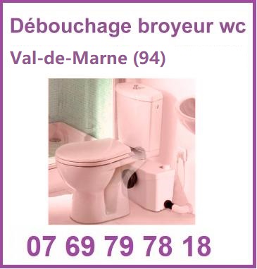 Débouchage broyeur WC Val de Marne (94)