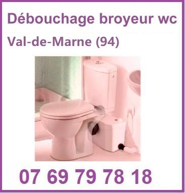 Débouchage broyeur WC Val de Marne (94)