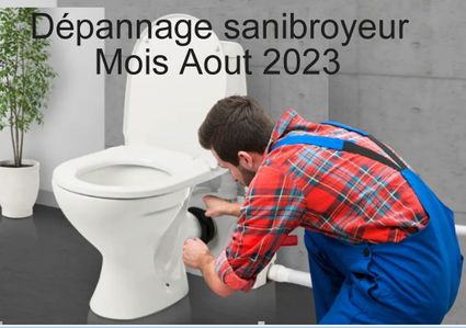 Dépannage sanibroyeur Paris aout 2023