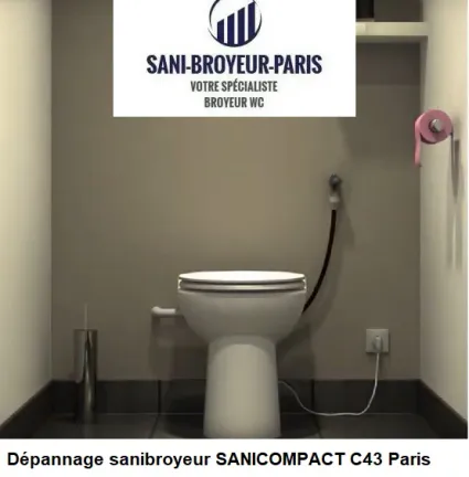 Dépannage sanibroyeur SANICOMPACT C43 Paris