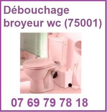 Débouchage sanibroyeur à Paris (75001) : qui contacter ? 