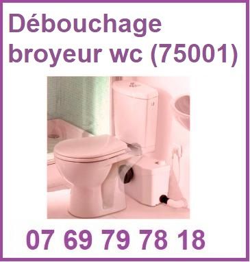 Débouchage broyeur WC Paris  (75001)



