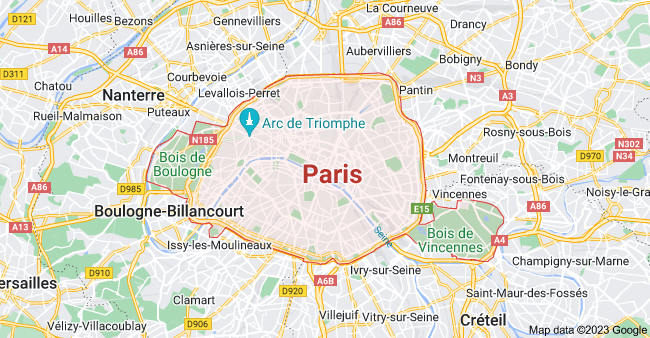Zone d'intervention 
Paris
Banlieu
75
92
93
94
95
78