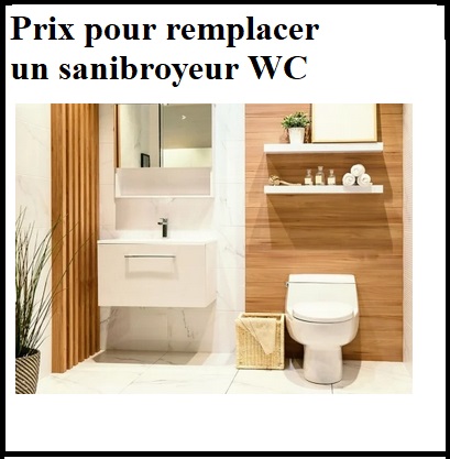 Prix pour remplacer un sanibroyeur WC