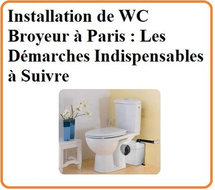 Installation de WC Broyeur à Paris : Les Démarches Indispensables à Suivre
