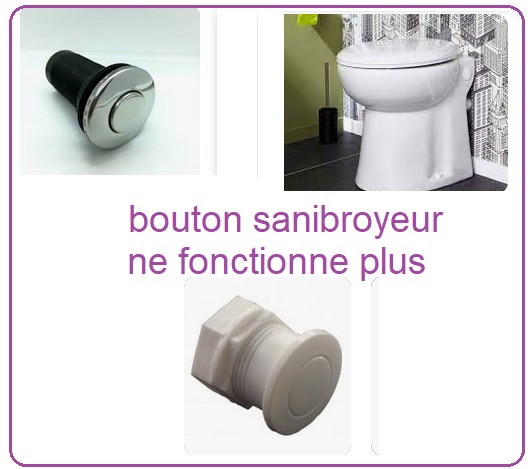 bouton sanibroyeur ne fonctionne plus