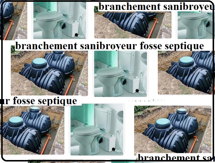 branchement sanibroyeur fosse septique