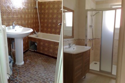 Rénovation totale d'une salle de bain à Bouguenais 44