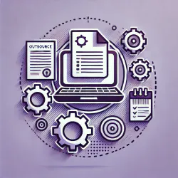 DALL-E-2024-06-30-23-01-49-A-modern-icon-representing-Outsourced-IT-Management-with-the-theme-color-purple-The-icon-should-include-elements-like-a-laptop-gears-and-documents-