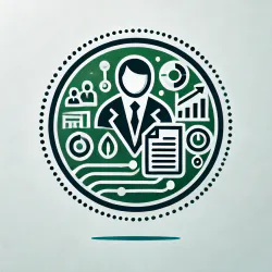 DALL-E-2024-06-30-23-03-45-A-modern-icon-representing-IT-Consulting-with-the-theme-color-green-The-icon-should-include-elements-like-a-person-in-a-suit-documents-and-graphs-