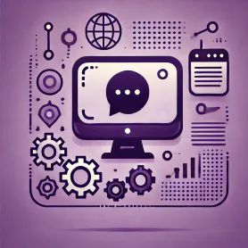 DALL-E-2024-07-04-21-17-26-A-simple-image-representing-technical-intermediary-services-with-a-violet-theme-The-image-should-feature-icons-such-as-a-computer-screen-with-a-speec