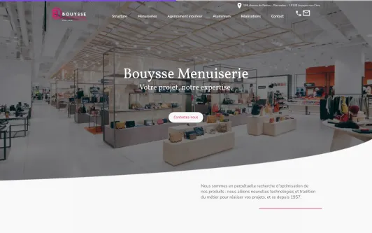 Example website Bouysse Menuiserie